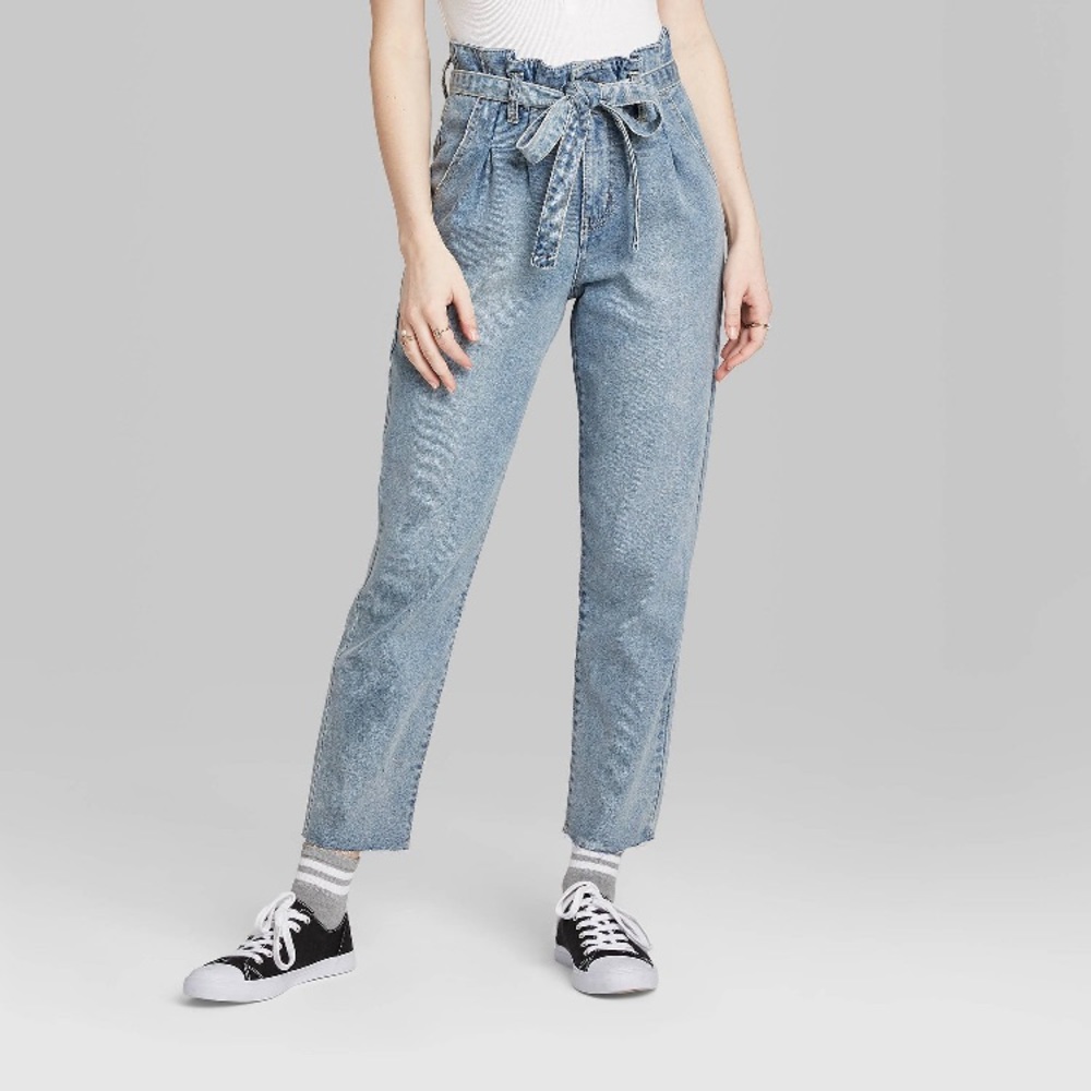 Wild Fable High-rise Tapered Paperbag Jeans